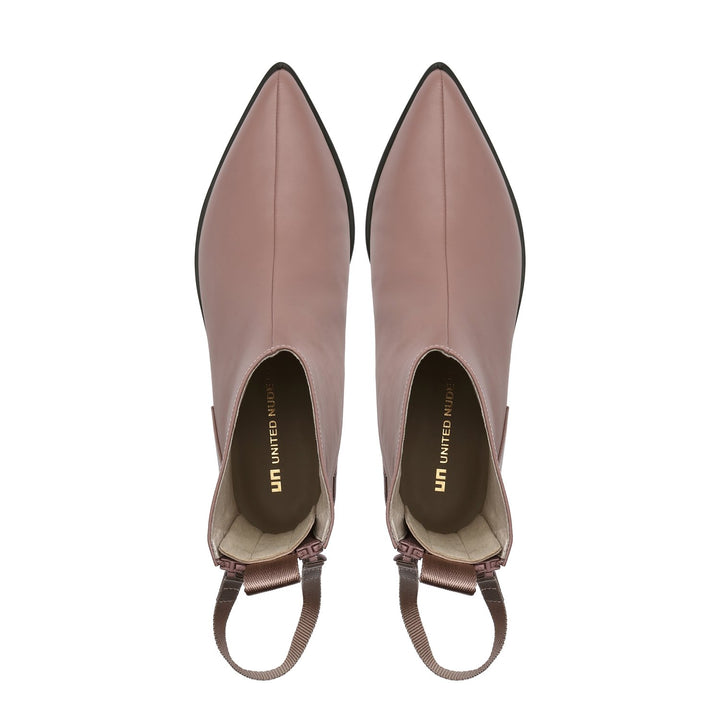 pure bootie dusty pink top view