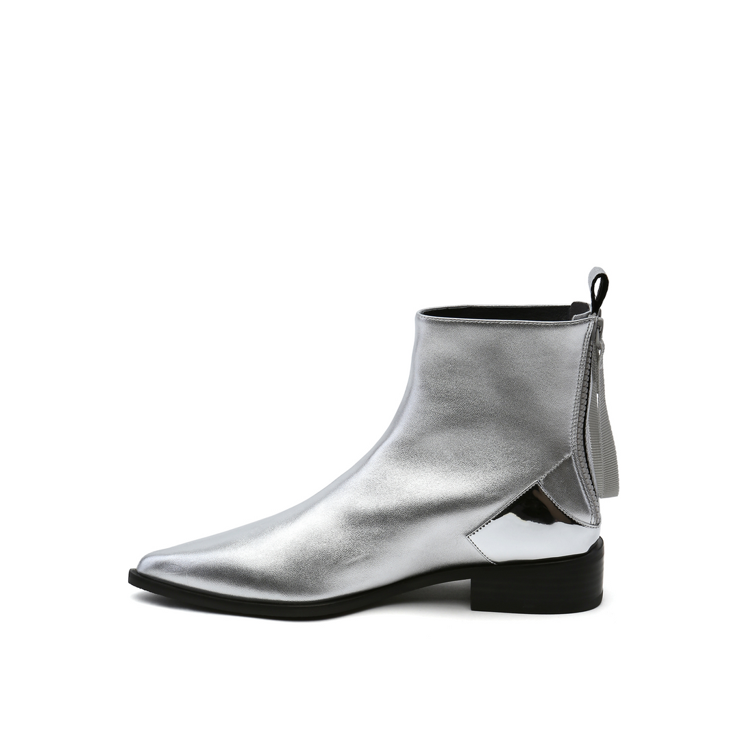 pure bootie silver in view