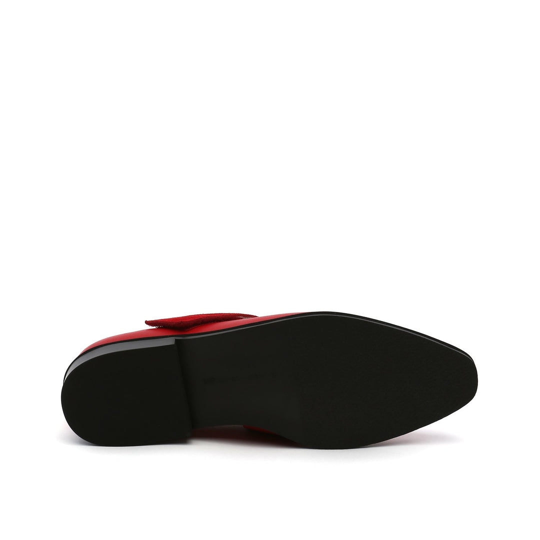 pure mary deep red bottom view