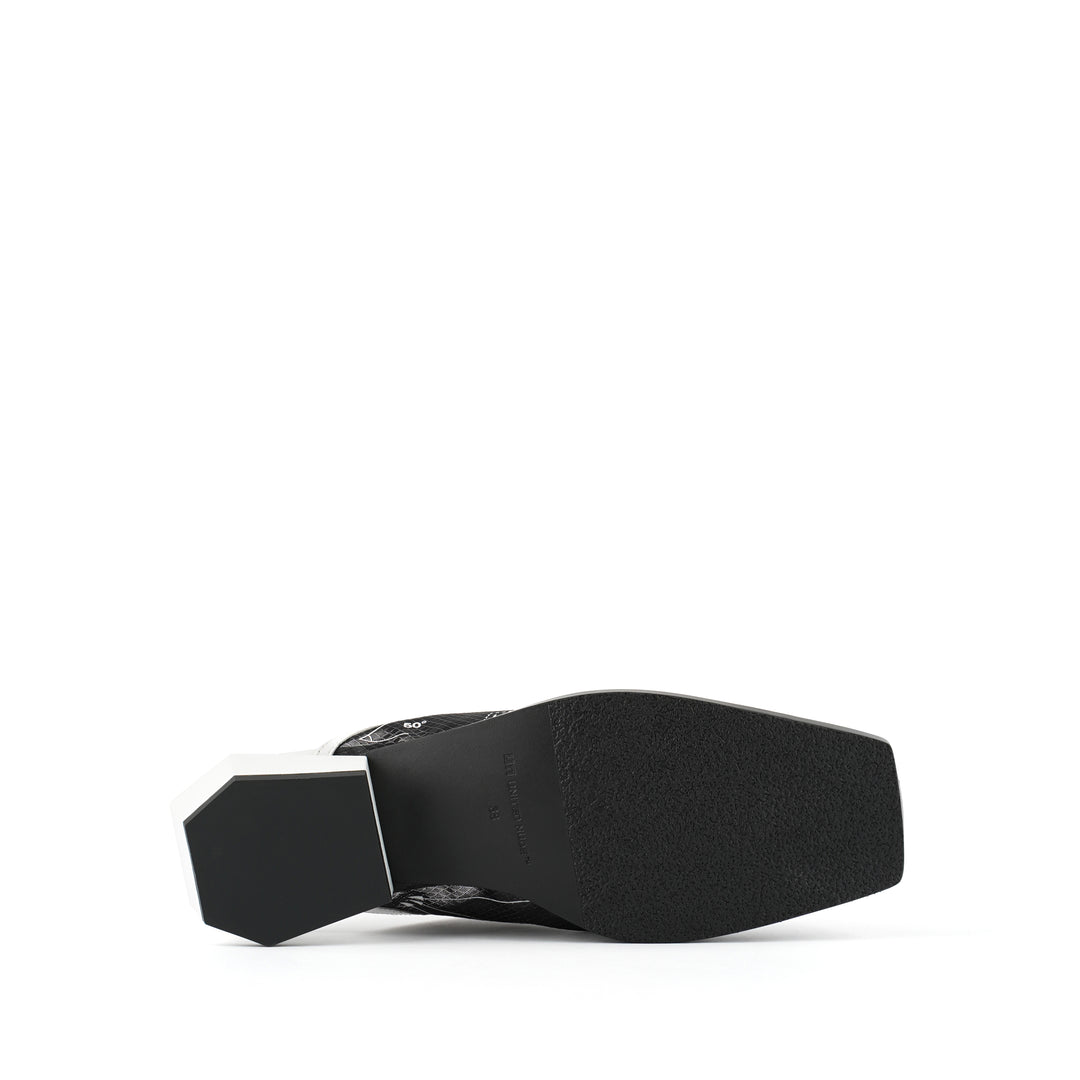 rasa mule black bottom view