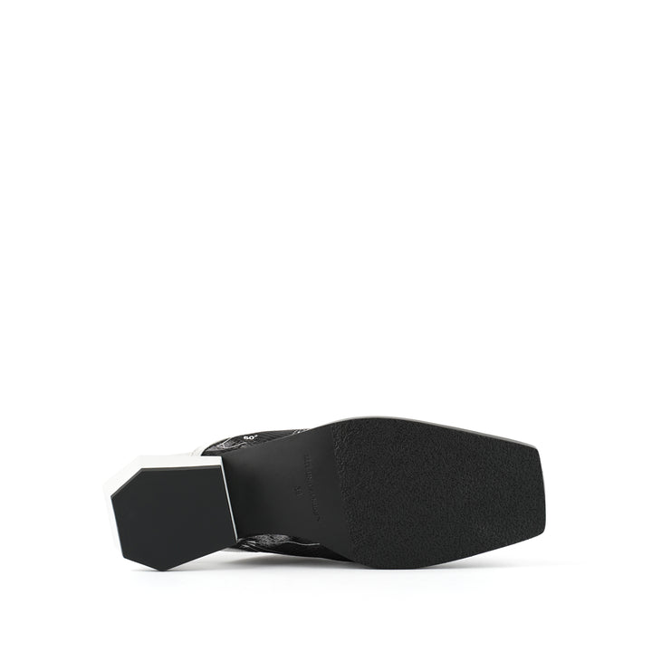 rasa mule black bottom view