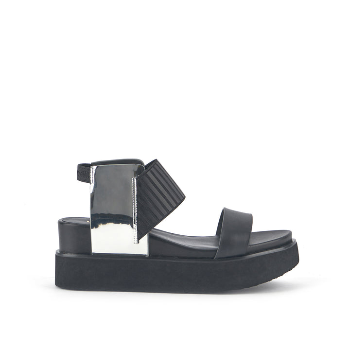 rico sandal mirror silver outside view