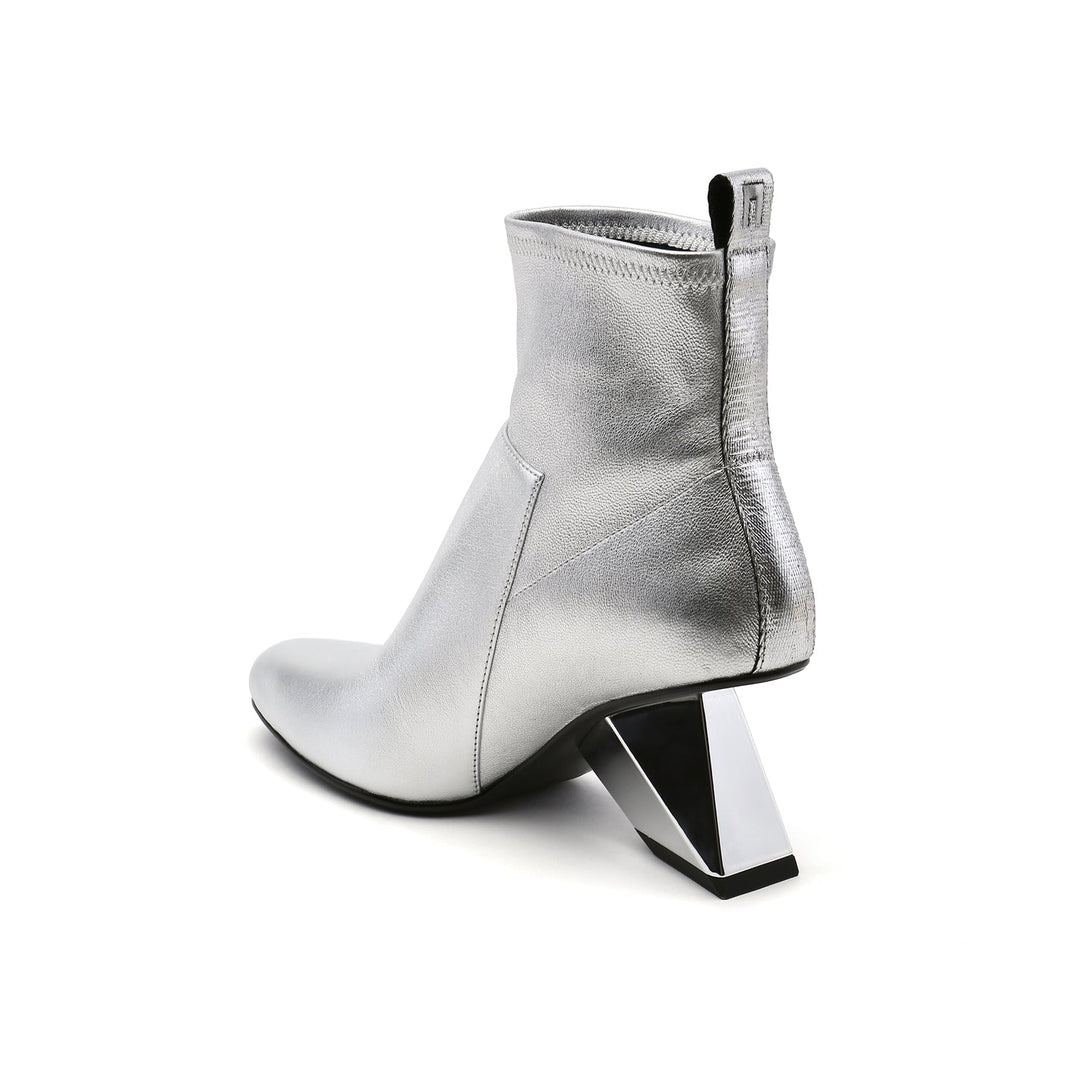 rockit pure bootie silver angle in