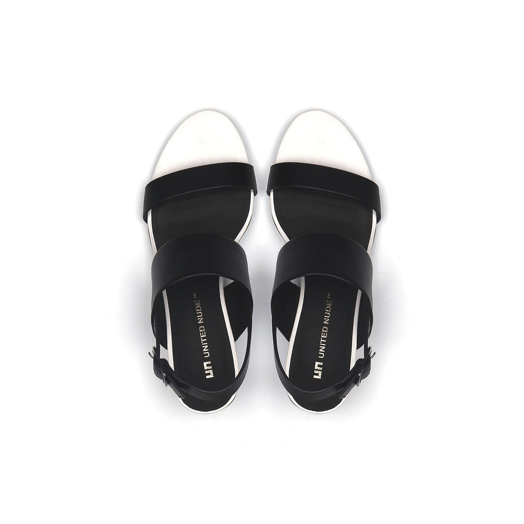 solid slingback mid black top view