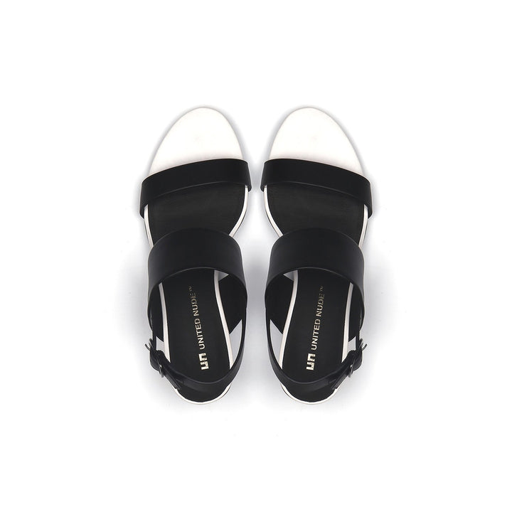 solid slingback mid black top view