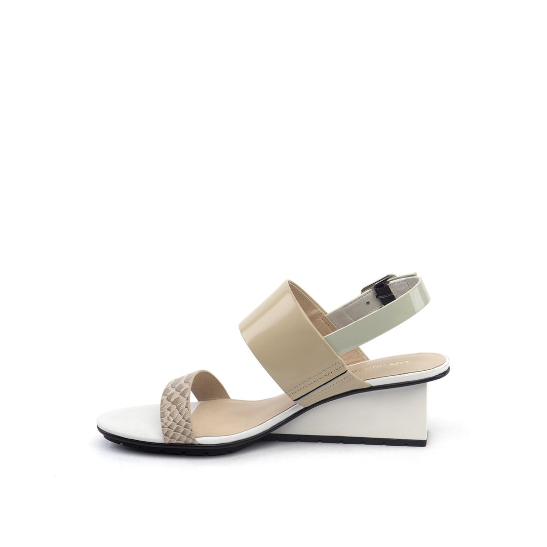 solid slingback mid nude mix in view