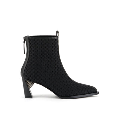 sonar bootie mid black outside view