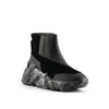 space kick v boot women black marble angle out view
