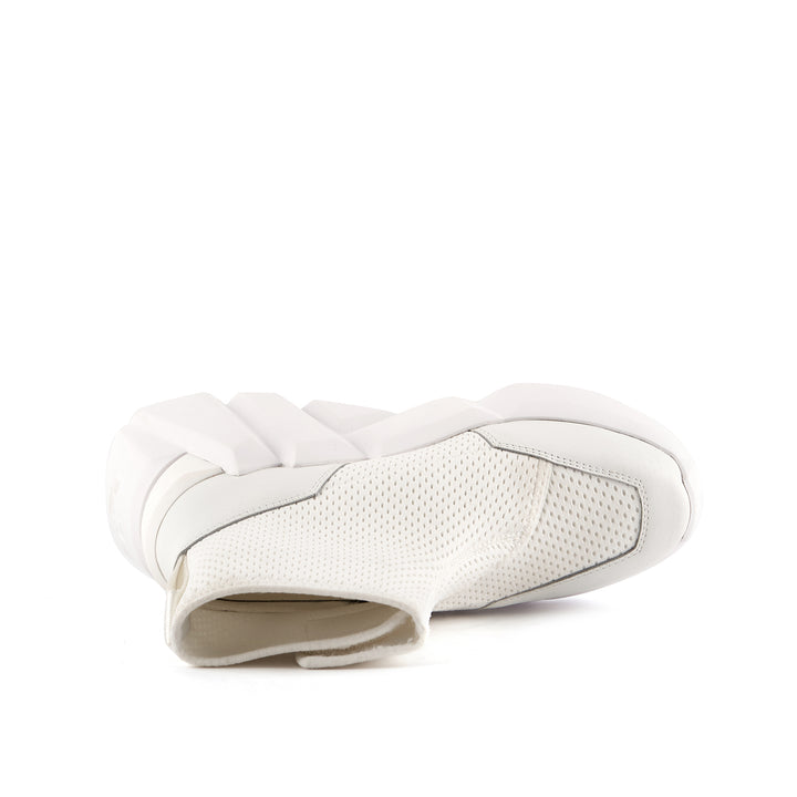 space kick v boot women grey white mesh top view