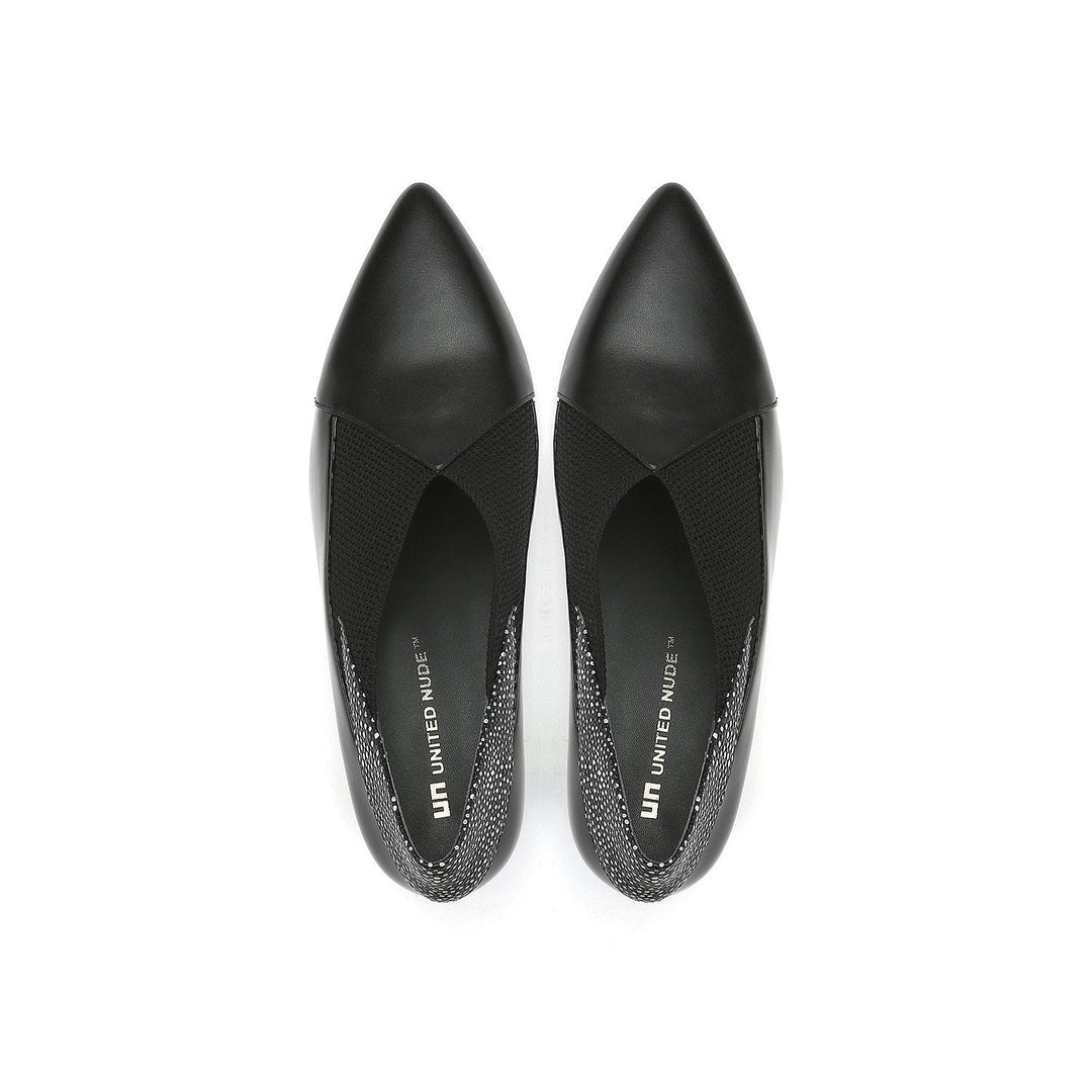 spark bootie mid black top view