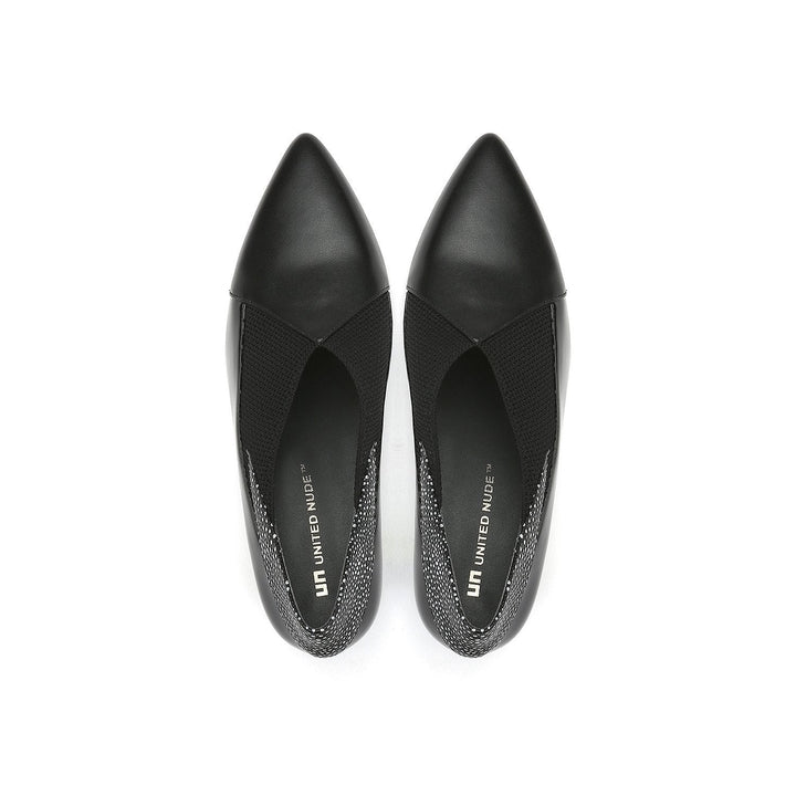 spark bootie mid black top view