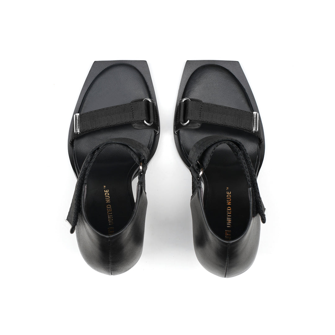 vita sandal hi black top view