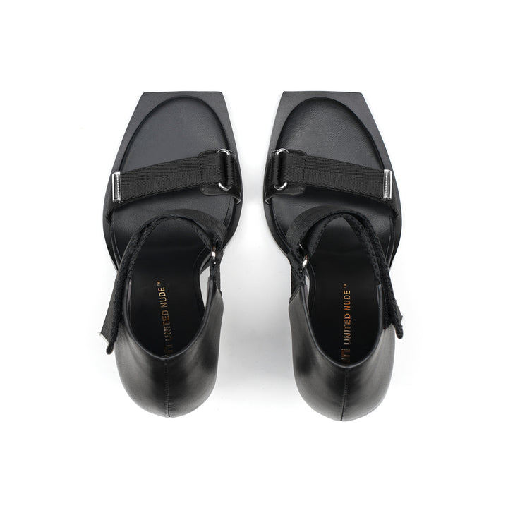 vita sandal hi black top view